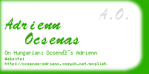 adrienn ocsenas business card